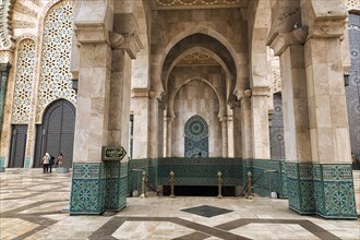 Access to the Hamam in the courtyard of the Hassan II Mosque
