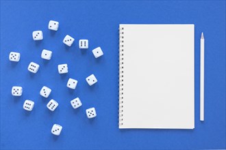 Science dice probabilities empty notebook