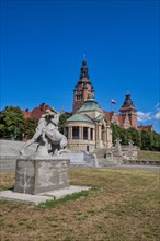 Horse statue before the government office in Szczecin