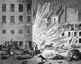 The explosion of the infernal machine in St Nicaise Street on 24 December 1800