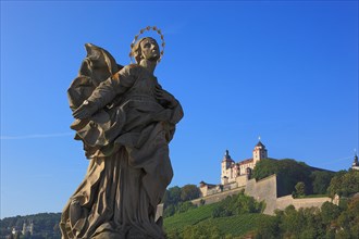 Marienberg Fortress and the statue