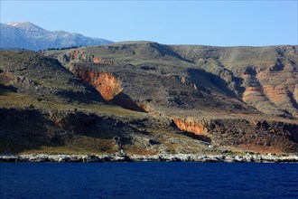 Coastal landscape in the southwest of the island on the Libyan Sea