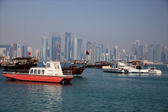 View of Doha and the old port