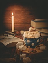 Hot chocolate in candlelight