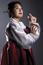 Woman in Korean traditional costume