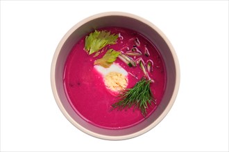 Cold summer soup with beet