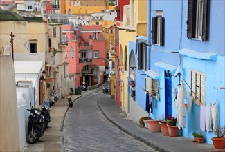Street in the old town of Procida