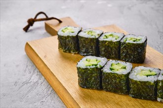 Small rolls with cucumber
