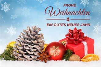 Christmas Card Card with Christmas Decoration Decoration for Christmas with Gift Christmas Gift in Stuttgart