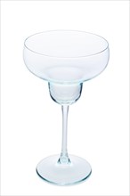 Empty transparent glass for dessert or cocktail isolated on white