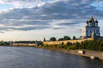 The kremlin and the Trinity Cathedral in Pskov