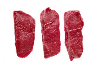 Top view of raw boneless strip steak
