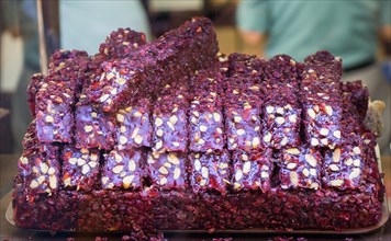 Traditional turkish delight at the bazaar