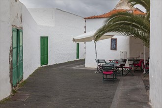 Alley with typical Canarian houses
