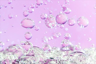 Pink underwater bubbles abstract oil