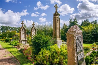 Historic gravestones at the village church