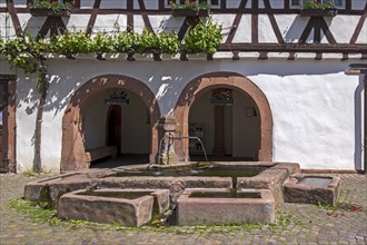 Historic village fountain from 1581
