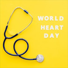 Top view stethoscope heart day. Resolution and high quality beautiful photo
