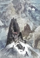 Mountaineer on Mont Blanc