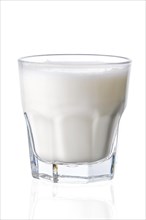 Glass of milk isoalted on white background