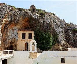 Part of the monastery in the mountains near the coastal road to Agios Nikolaos
