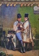 Saxon bride and groom in traditional traditional costume