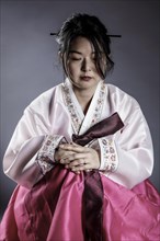 Woman in Korean traditional costume