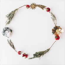 Christmas wreath from branches