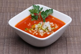 Summer diet cold soup gazpacho