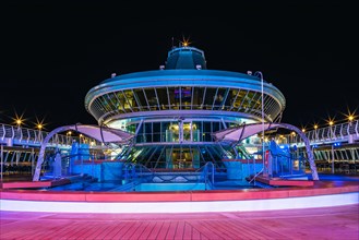 TUI Marella Discovery Cruise Ship at night