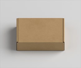 Cardboard box white background