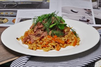 Pilaf with beef