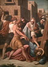 Station of the Cross by an unknown artist. 7 Station