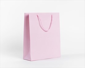 Pink paper carrier bag shopping