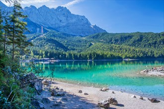 Eibsee lake with Zugspitze 2962m