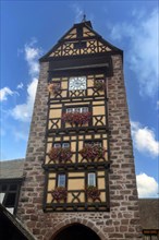 Old tower of the historic old town of Riquewihr
