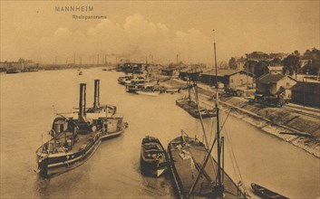 Rhine harbour in Mannheim