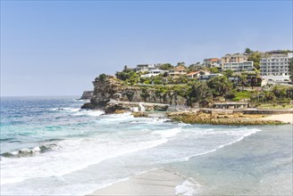 View of Bronte beach. Bronte Beach is a small but popular recreational beach in the Eastern Suburbs of Sydney
