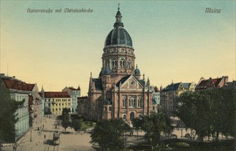 The Kaiserstrasse and the Christuskirche in Mainz