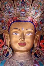 A statue of the Maitreya Buddha
