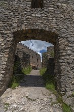 Entrance gate to the medieval castle ruins of Eisenberg
