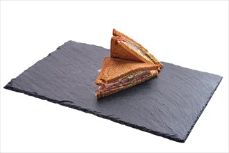 Club sandwich with roast beef