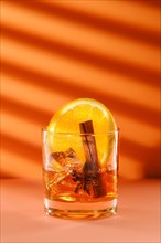 Sunny cocktail with brandy and orange liquor