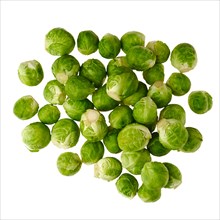 Overhead view of brussels sprouts