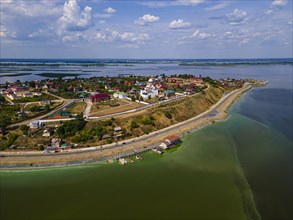 Aerial of the Unesco site Sviyazhsk