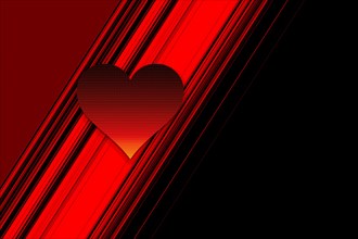Valentine's Day colorful Background with red Heart Shape as Love concept