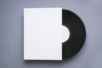 Vinyl mockup with paper. Resolution and high quality beautiful photo