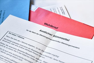 German ballot paper for mayoral election