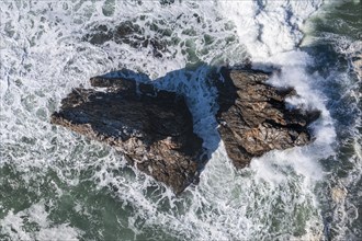Aerial of a rocky outcrop