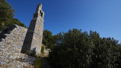 Narrow high church tower